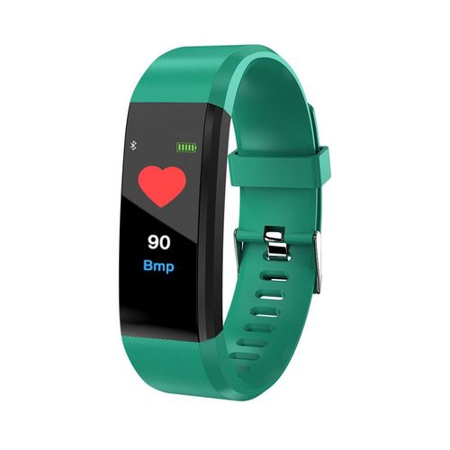 Bracelet De Sport Intelligent,Podomètre,Moniteur De Fréquence Cardiaque,De Pression Artérielle,Bluetooth,Fitness,Pour Hommes Et Femmes - Type Green