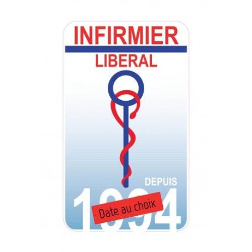 Caducée Infirmier Libéral Date Sticker Autocollant