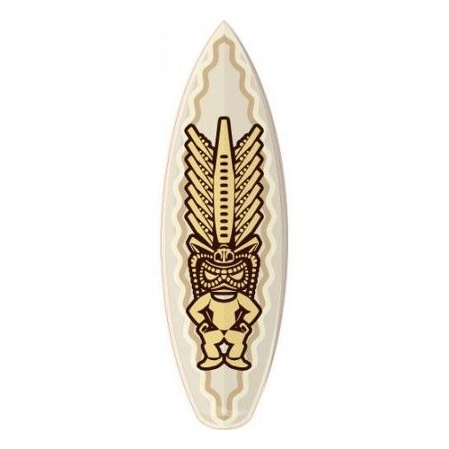 Planche De Surf Tiki Logo 2 Autocollant Sticker Adhesif - Taille : 8 Cm
