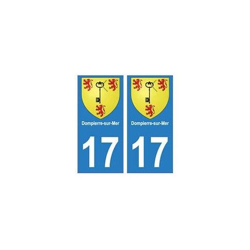17 Dompierre-Sur-Mer Ville Autocollant Plaque - Couleur : Droits - Angles : Droits