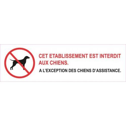 Interdit Aux Chiens Autocollant Sticker Adhesif - Taille : 4 Cm