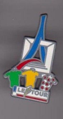 Pin's Tour De France Paris Maillot Jaune Vert Et À Poids Zamac Starpin's Ref 1819