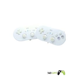 Nintendo Wii - Lot de 2 Manettes Pro Filaires Blanches Officielles - Très Bon état