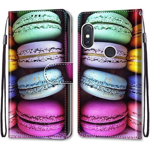 Coque Pour Xiaomi Redmi Note 5 Pro, Etui En Cuir Pu Portefeuille Housse Coque Avec 360 Degres Silicone Antichoc Protection Cover Cuir Pochette Magnetique Und Flip Bequille (Macarons)
