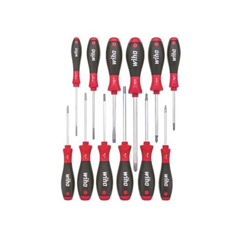 Wiha - Jeu De Tournevis Softfinish À Fente + Phillips + Pozidriv + Torx - 12 Pcs