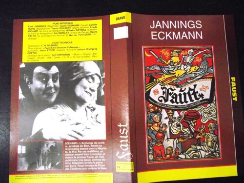 Jaquette Du Film.Faust (1926).Réalisation.F.W.Murnau Avec Emil Jannings Gösta Eckmann Camilla Horn Yvette Guilbert Frieda Richard