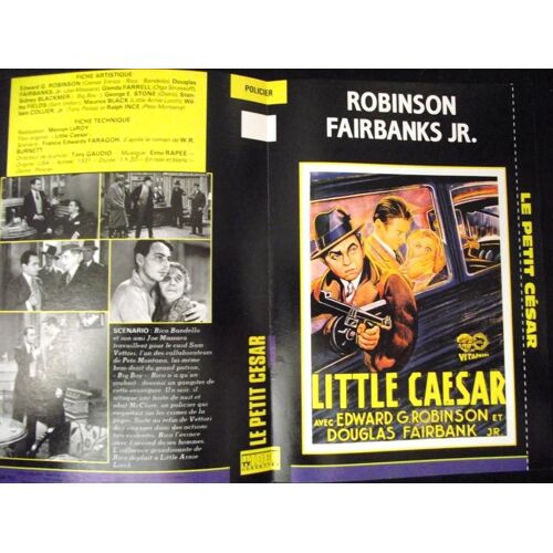  Jaquette Du Film.Le Petit César (1931).Réalisation.Mervyn Leroy Avec Edwardg.Robinson Douglas Fairbanks,Jt Glenda Farrell Sidney Blackmer
