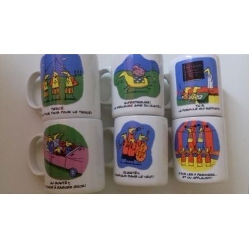 Lot De 6 Mugs Pmu Tiercé Quarté Quinté 2sur4
