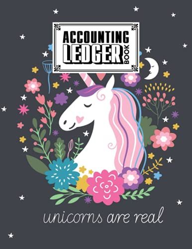 Accounting Ledger Book: Accounting Ledger For Bookkeeping Size 8.5" X 11" | Unicorn Cover Design By Monika Arndt