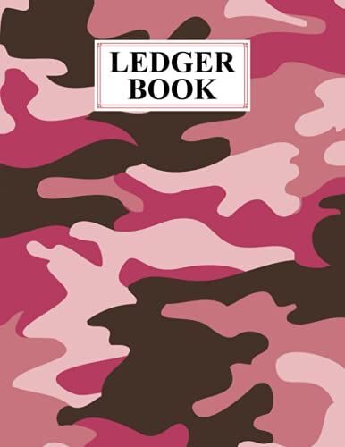 Ledger Book: Camo Print Ledger Book, Record Income And Expenses, 120 Pages, Size 8.5" X 11" By Wally Funke