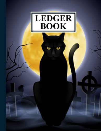 Ledger Book: Black Cats Ledger Book, Record Income And Expenses, 120 Pages, Size 8.5" X 11" By Joachim Frey