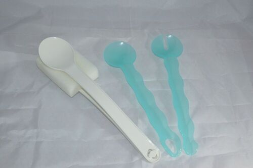 Lot  D 'un Couvert De Service Allegra Blanc + 1 Couvert  Salade Vert