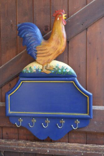 Magnifique Accroche Torchons Bois , Coq