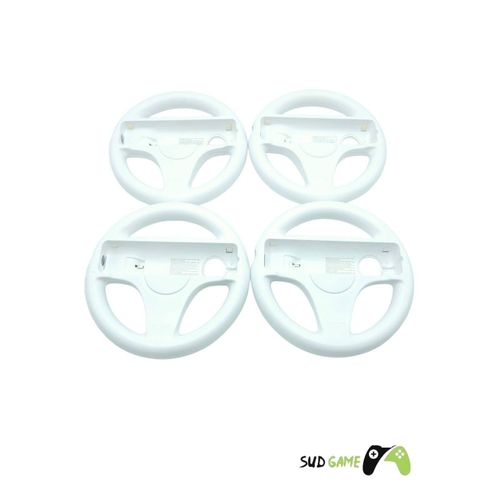 Nintendo Wii - Lot de 4 Volants Wheel Blancs officiels - Très Bon état