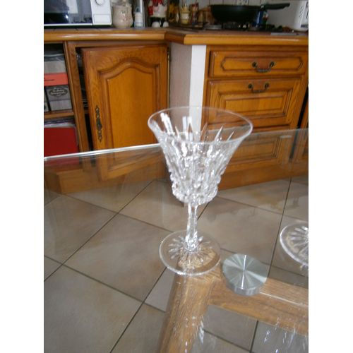 Verres À Pied À Aperitif (Lot De 7) Anciens En Cristal Taillé