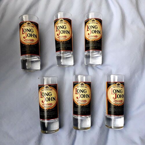 Lot De 6 Verres Shooter De "Long John - Scotch Whisky"