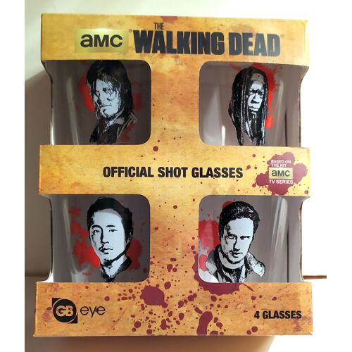 Lot De 4 Verres À Shot Walking Dead : Daryl-Michonne-Glenn-Rick