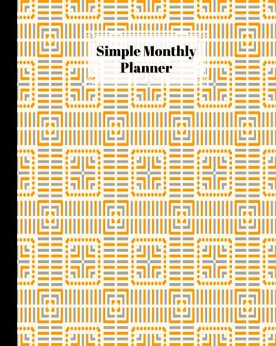 Simple Monthly Planners: Pretty Simple Planners Monthly And Year | To Do List, Goals, And Agenda For School, Home And Work | Premium Striped Cover By Antonie Fiedler