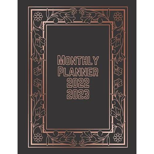 Corporate Style Monthly Planner 2022-2023 By I Like It! Designs, Black With Rose Gold Frame, 8.5"X11", Full Sized Day Boxes: Perfect For Small ... Organized, Starts Dec 2021 And Ends Dec 2023