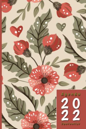 Agenda Journalier 2022: A5 Cahier 2022 Quotidien - Organiseur Pour Homme Femme Fille Garçon - Planificateur Scolaire Professionnel Et Familial - Motif Fleur