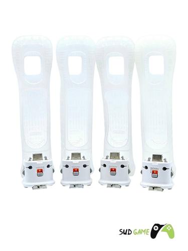 Nintendo Wii - Lot de 4 Motions Plus Blancs + Protections officiels - Très Bon état