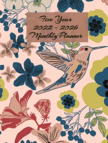Five Year | 2022 - 2026 | Monthly Planner :: At-A-Glance 5 Year Long-Range 60 Monthly Calendar Schedule Organizer Appointment Planner | Beautiful Design | 8.25" X 11" | 165 Pages |