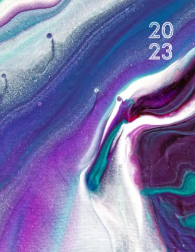 2023: Week To View With Hourly Schedule | Weekly Planner January - December | 8.5 X 11 Dated Agenda | Appointment Calendar | Organizer Book With Time Slots | Soft-Cover Abstract