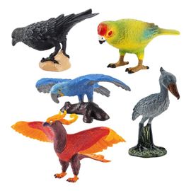 Figurines De Perroquet De La Jungle En Pvc, 5 Pièces, Jouet Pour Garçons Et Enfants, Figurines Éducatives