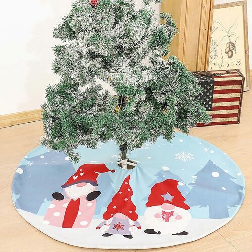 Christmas Tree Skirt 47in Large White Luxury Tree Skirt Santa Snowflake Super Soft Tree Skirt For Christmas Tree Decorations GAO251057