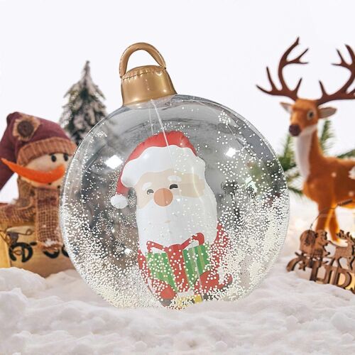 2024 Christmas Decoration Bell Ball 60cm Outdoor Christmas Inflatable Decorated Ball Pvc Inflatable Christmas Ball Christmas Tree Decorations Gao24141