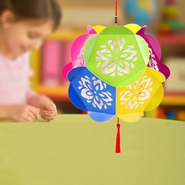 Lanterne 3d Puzzle Fleur Porte-Bonheur, Ornement En Papier, Bricolage, Art Porte-Bonheur, Charme Chinois, Décoration Du Nouvel An Avec Lumières