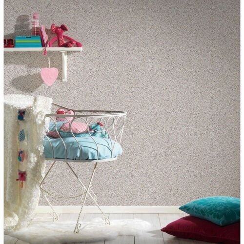 Papier peint effet granite blanc beige noir