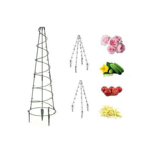 Support De Jardin Pyramide Cône Spirale Plante Grimpante H 90 Cm