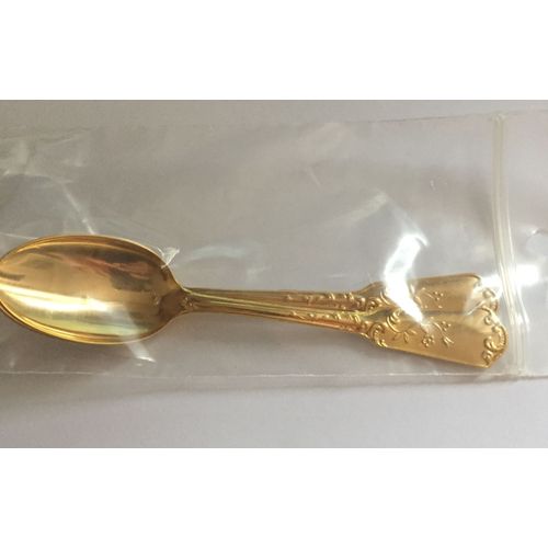 Lot De 2 Cuillères À Café En Métal Doré