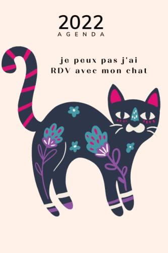 Agenda Semainier Chat 2022: 1 Semaine Sur 2 Pages , De Janvier A Décembre , Format A5 , Calendrier Planificateur Hebdomadaire| Idée Cadeau Cousine Soeur Maman Collegue