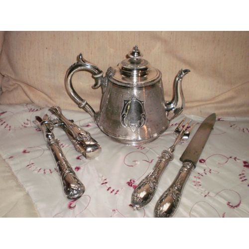 Lot D'objets Anciens Métal Argenté