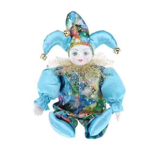 Poupée De Clown À Pied Suspendu En Porcelaine, Accessoire De Décoration De 33cm