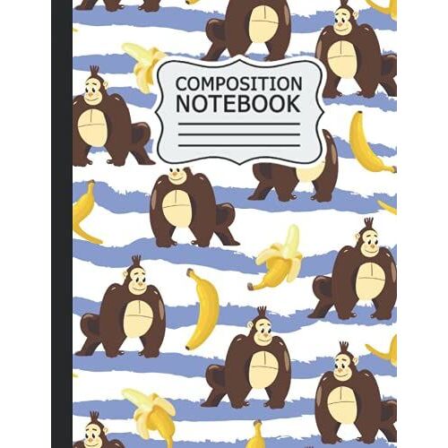 Monkey Composition Notebook: Monkey Composition Notebook: Wide-Ruled, 8.5 X 11, 120 Pages, For Kids, Teens, And Adults (Composition Notebooks) .
