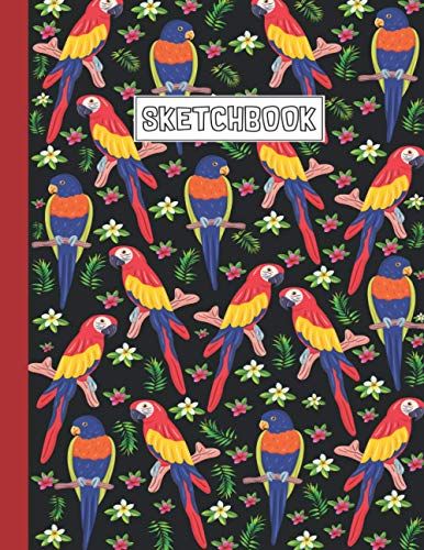 Parrot Sketchbook: Parrot Pattern Sketching, Sketch Drawing, Sketchbook For Men, Women, Girls, Boys And Kids