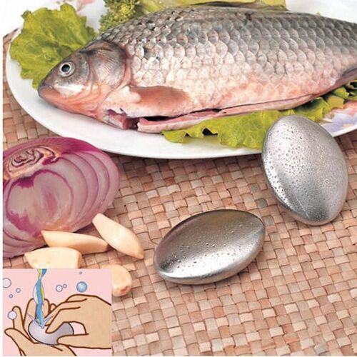 Savon En Acier Inoxydable Barre De Cuisine Dissolvant D'odeurs Ail Désodoriser Gadget Outils