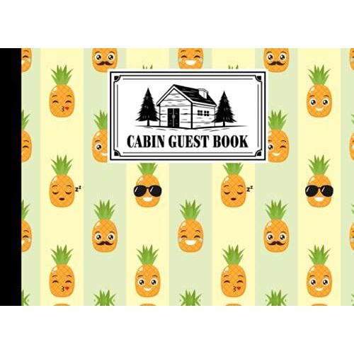 Cabin Guest Book: Cabin Guest Book Pineapple Cover / Welcome To Our Cabin / Rustic Cottage / Cabin Guest Book, Vacation Rental, Vacation Home, By Kelly Findlay