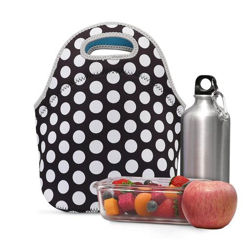Sac à lunch en néoprène isotherme Sac à main Sac à main Boîte à lunch Récipient alimentaire Fourre-froid Pochette chaude pour le bureau de travail scolaire