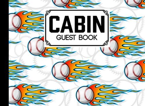 Cabin Guest Book: Cabin Guest Book Baseball Cover / Welcome To Our Cabin / Rustic Cottage / Cabin Guest Book, Vacation Rental, Vacation Home, By Susan Fanning