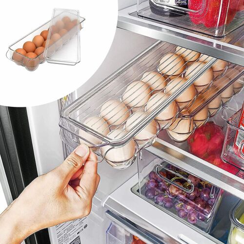 14 Oeufs Boîte De Rangement D'oeufs Récipient Alimentaire Oeufs Réfrigérateur Boîte De Rangement Ménage GAO1356