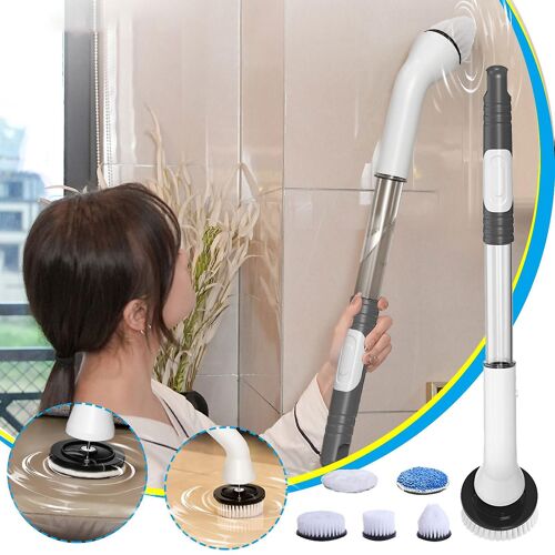 Ensemble de brosses de nettoyage électriques domestiques à rotation automatique de la salle de bain multifonctionnelle à main GAO2855