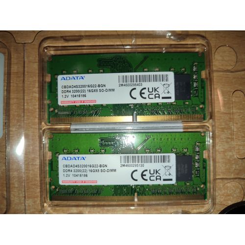 RAM SODIMM 32GB (2x16GB) DDR4 3200MHz CL22 ADATA