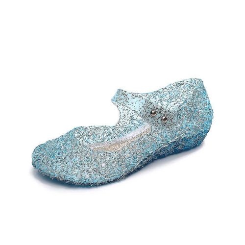 Princesse Costumes Jelly Flats Chaussures, Cosplay Fête D¿Anniversaire Habiller Des Sandales Pour Les Petites Filles, Enfant En Bas Âge Ou Enfants-Zzy