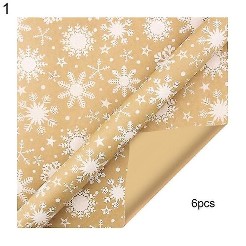 Artisanat Papiers Exquis Cartoon Kraft Diy Cadeaux Papiers D'emballage Pour La Fête 6 Pcs