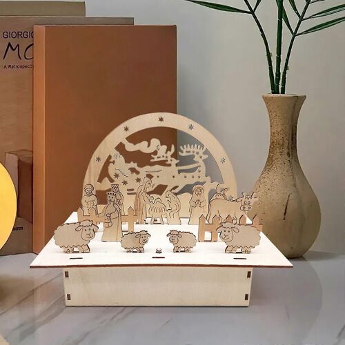 Nativity Scene Nativity Sets For Christmas Indoor Wood Nativity Set Christmas Wooden Nativity Holiday Decorations Wooden Christmas House Decorations G