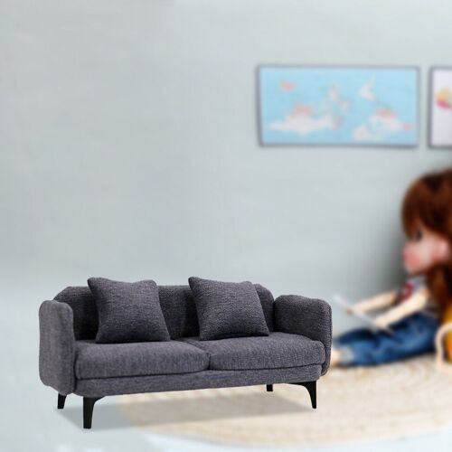 Meubles De Maison De Poupée Échelle 1:12, Canapé Miniature, Meubles De Chambre De Poupée, Artisanat Fait À La Main, Bricolage D'Enfants, Jouets Cadeaux